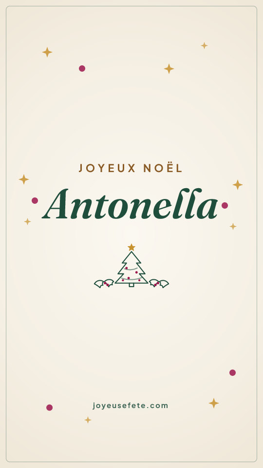 Image « Joyeux Noël Antonella » au format story