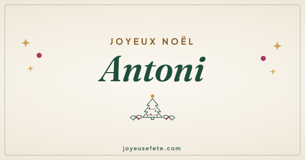 Image « Joyeux Noël Antoni » au format large