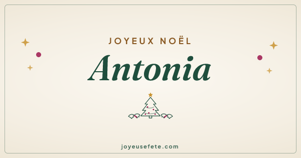Image « Joyeux Noël Antonia » au format large