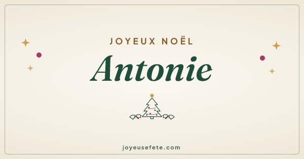 Image « Joyeux Noël Antonie » au format large