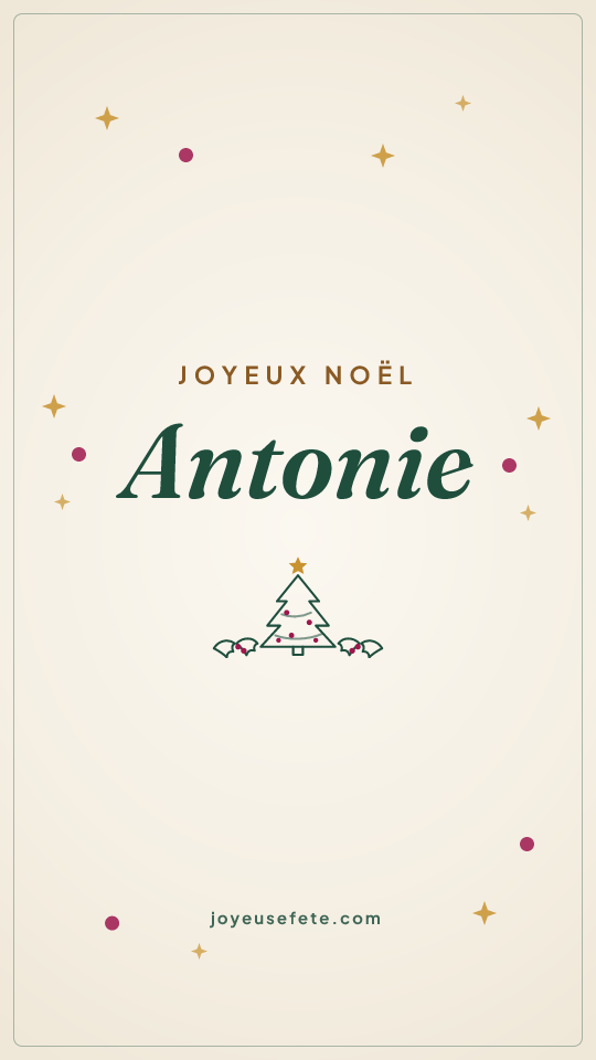 Image « Joyeux Noël Antonie » au format story