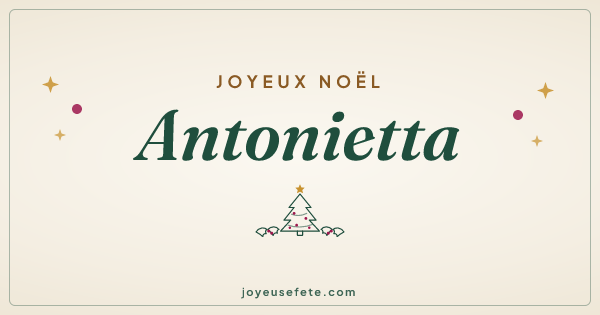Image « Joyeux Noël Antonietta » au format large