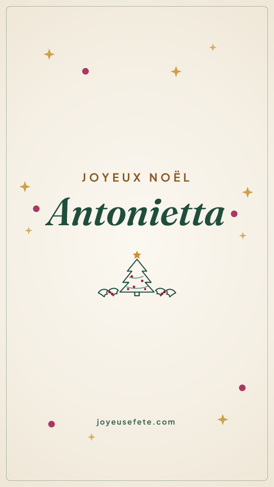 Image « Joyeux Noël Antonietta » au format story