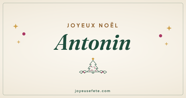Image « Joyeux Noël Antonin » au format large