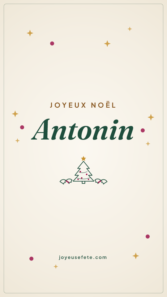 Image « Joyeux Noël Antonin » au format story