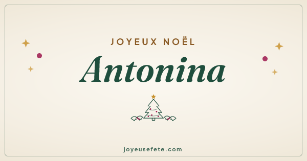 Image « Joyeux Noël Antonina » au format large