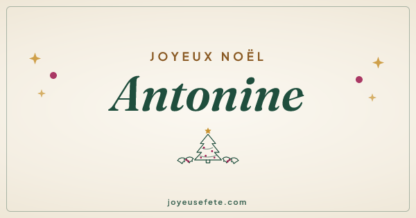 Image « Joyeux Noël Antonine » au format large