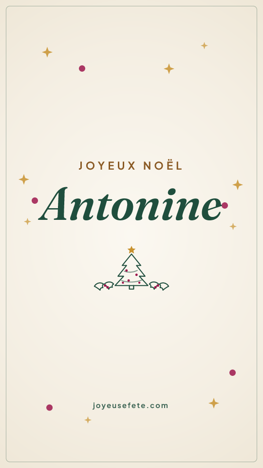 Image « Joyeux Noël Antonine » au format story