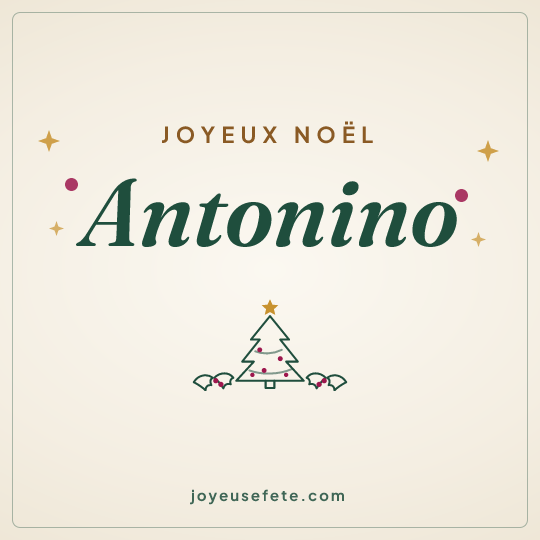 Image carrée « Joyeux Noël Antonino » pour WhatsApp