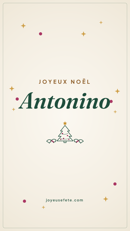 Image « Joyeux Noël Antonino » au format story