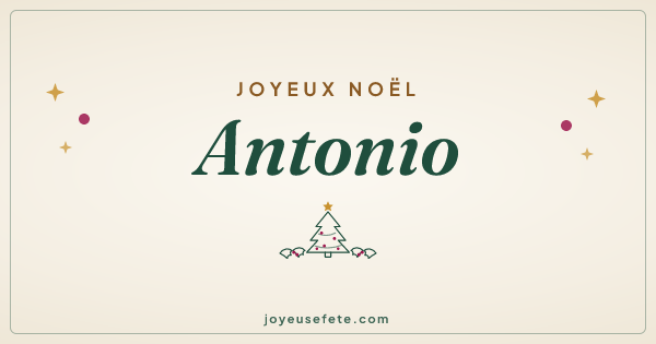Image « Joyeux Noël Antonio » au format large