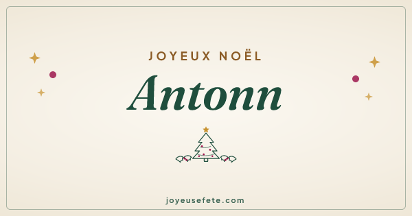 Image « Joyeux Noël Antonn » au format large