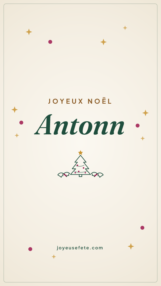 Image « Joyeux Noël Antonn » au format story