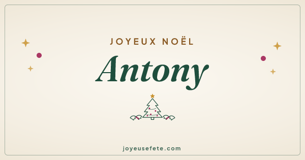 Image « Joyeux Noël Antony » au format large