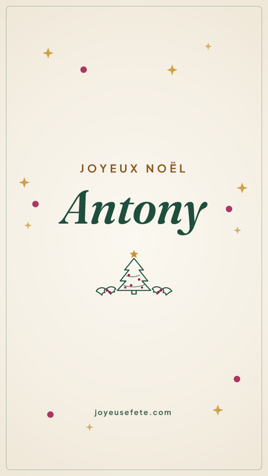 Image « Joyeux Noël Antony » au format story