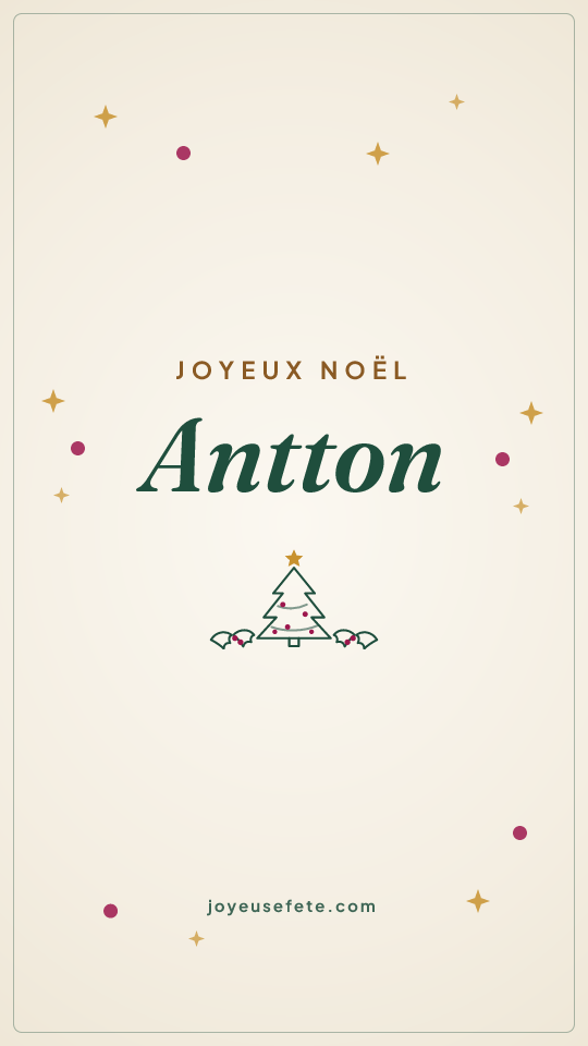 Image « Joyeux Noël Antton » au format story