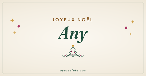 Image « Joyeux Noël Any » au format large