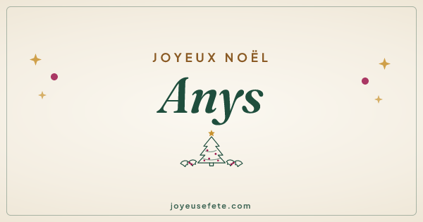 Image « Joyeux Noël Anys » au format large