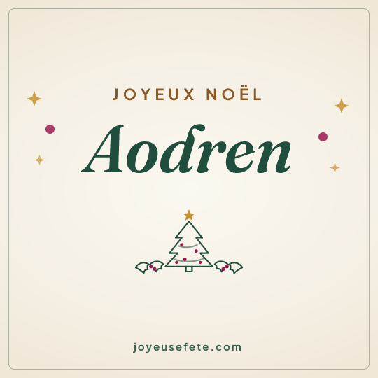 Image carrée « Joyeux Noël Aodren » pour WhatsApp