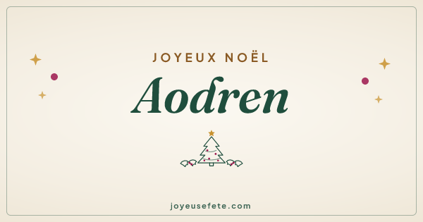 Image « Joyeux Noël Aodren » au format large