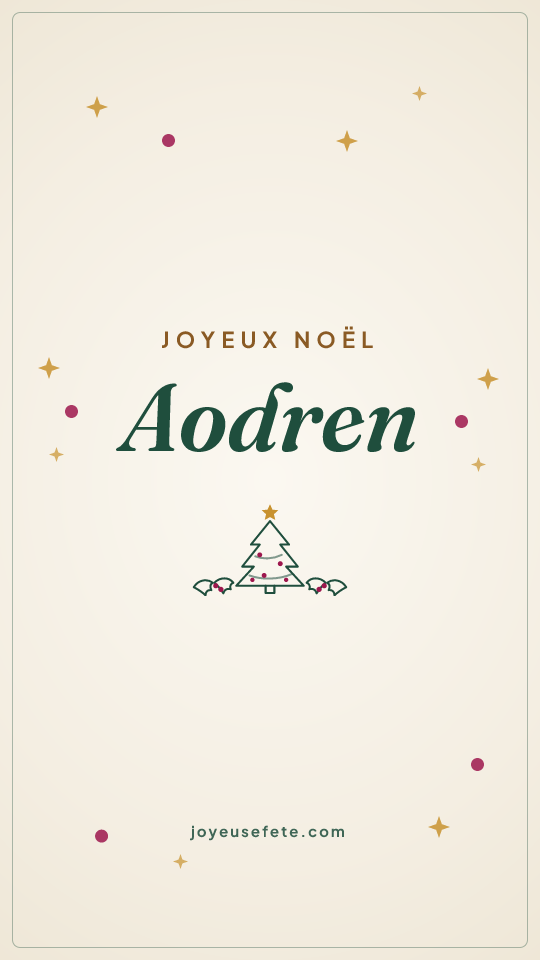 Image « Joyeux Noël Aodren » au format story