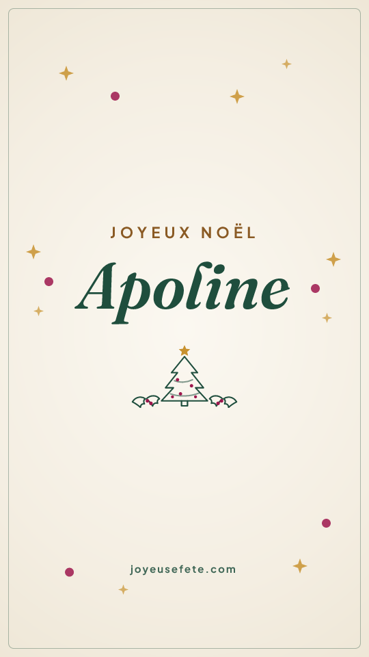 Image « Joyeux Noël Apoline » au format story