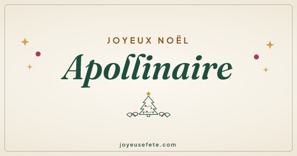 Image « Joyeux Noël Apollinaire » au format large
