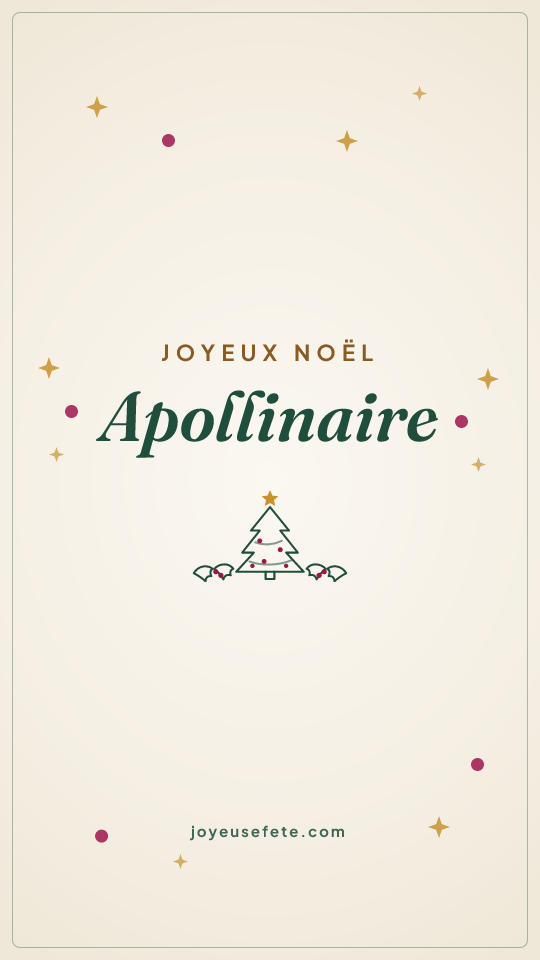 Image « Joyeux Noël Apollinaire » au format story
