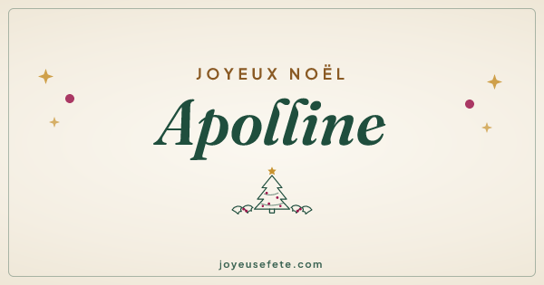 Image « Joyeux Noël Apolline » au format large