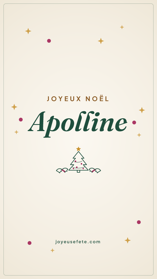 Image « Joyeux Noël Apolline » au format story