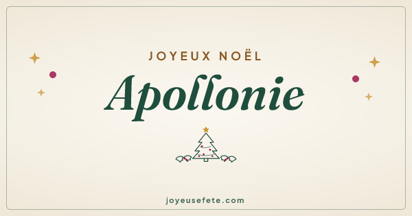 Image « Joyeux Noël Apollonie » au format large