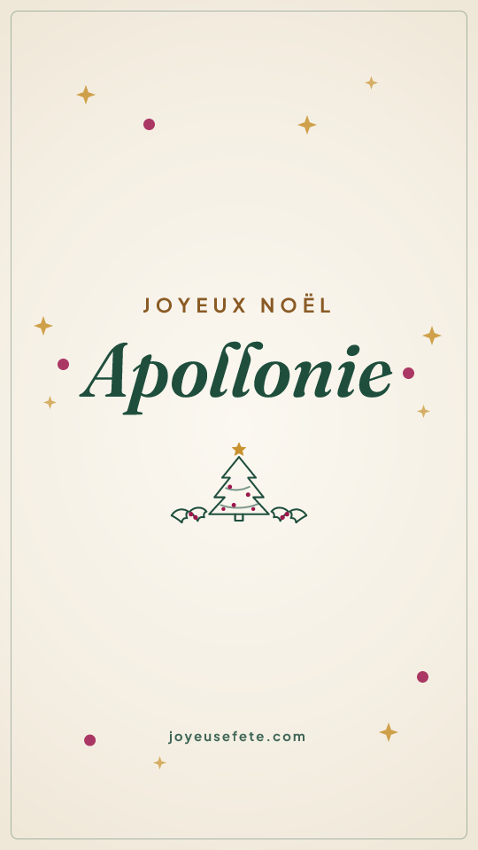 Image « Joyeux Noël Apollonie » au format story