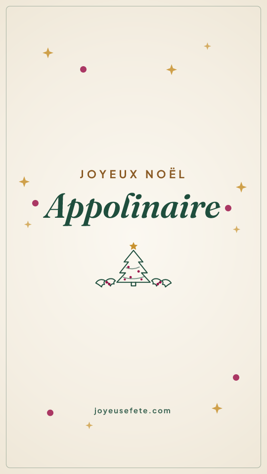 Image « Joyeux Noël Appolinaire » au format story