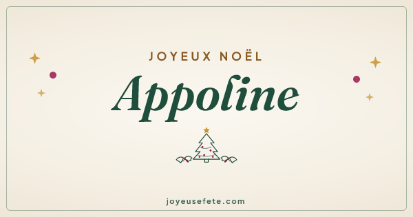 Image « Joyeux Noël Appoline » au format large