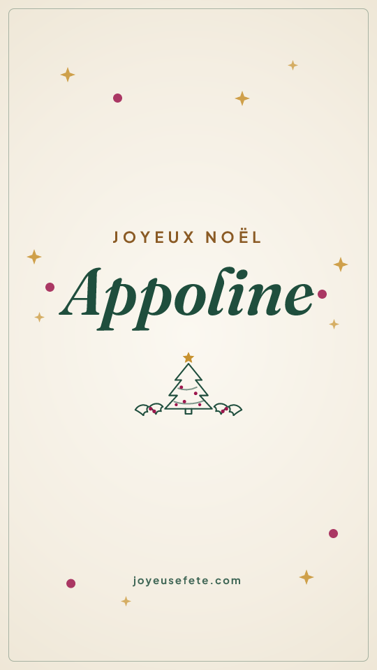 Image « Joyeux Noël Appoline » au format story