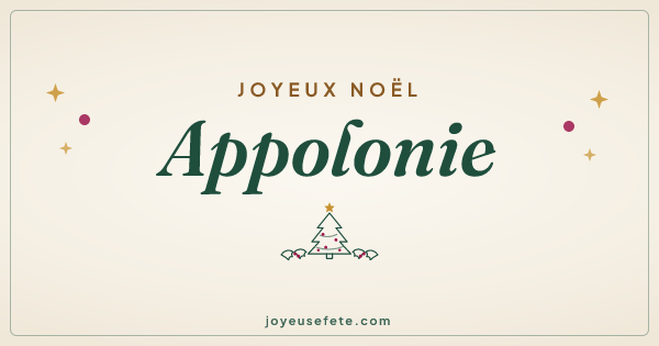 Image « Joyeux Noël Appolonie » au format large