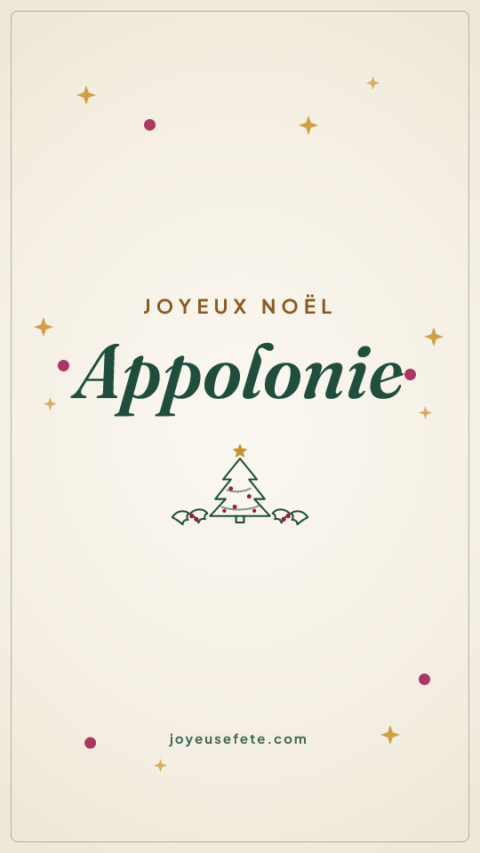 Image « Joyeux Noël Appolonie » au format story