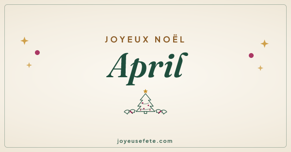 Image « Joyeux Noël April » au format large