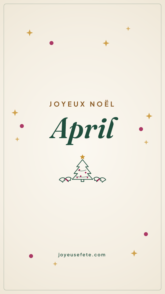 Image « Joyeux Noël April » au format story
