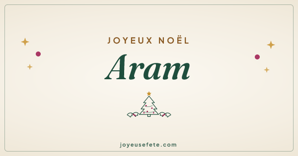 Image « Joyeux Noël Aram » au format large