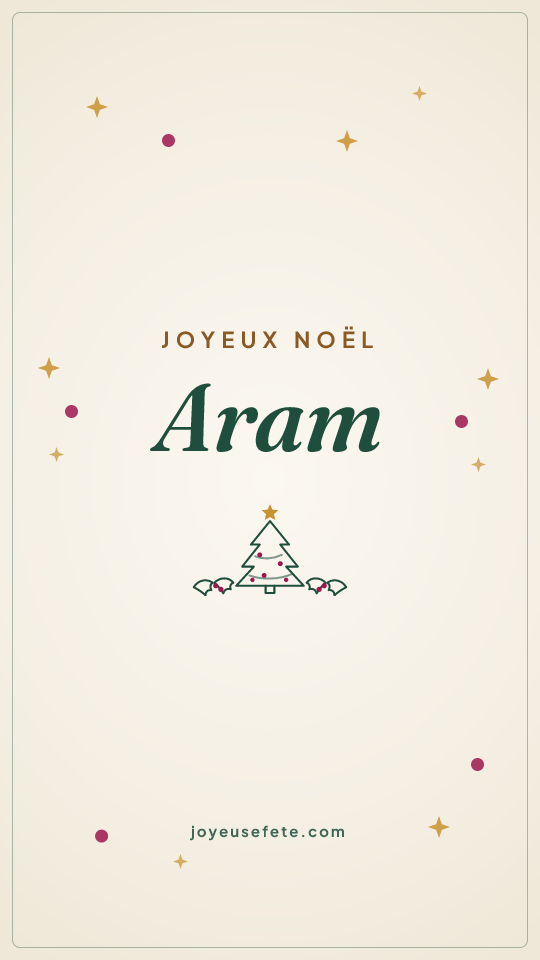 Image « Joyeux Noël Aram » au format story