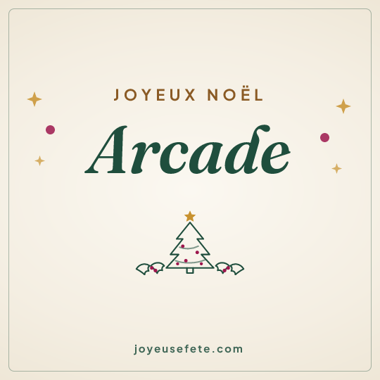 Image carrée « Joyeux Noël Arcade » pour WhatsApp