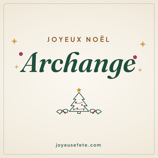 Image carrée « Joyeux Noël Archange » pour WhatsApp