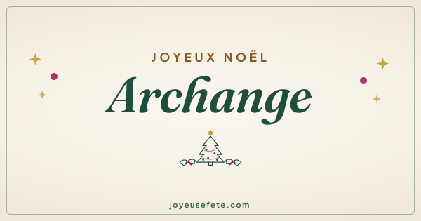 Image « Joyeux Noël Archange » au format large