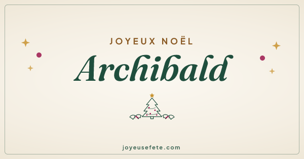 Image « Joyeux Noël Archibald » au format large