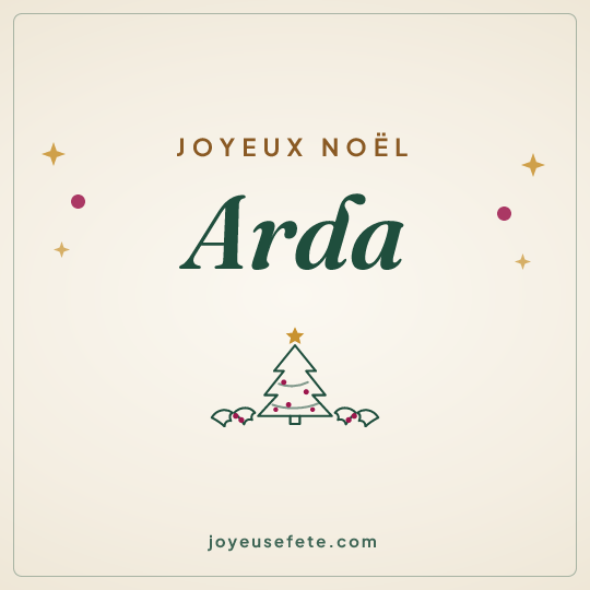 Image carrée « Joyeux Noël Arda » pour WhatsApp