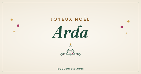 Image « Joyeux Noël Arda » au format large