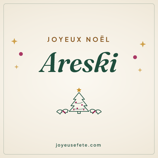 Image carrée « Joyeux Noël Areski » pour WhatsApp