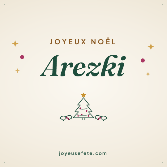 Image carrée « Joyeux Noël Arezki » pour WhatsApp