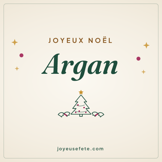 Image carrée « Joyeux Noël Argan » pour WhatsApp